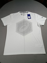 Asics White T Shirt Men Size XL SD Graphic SS Top Running Casual Reflective D1