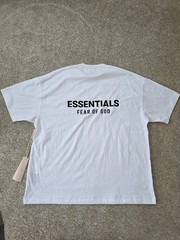 Fear of God Essentials Men’s White Crew Neck Short Sleeve Logo Graphic Tee