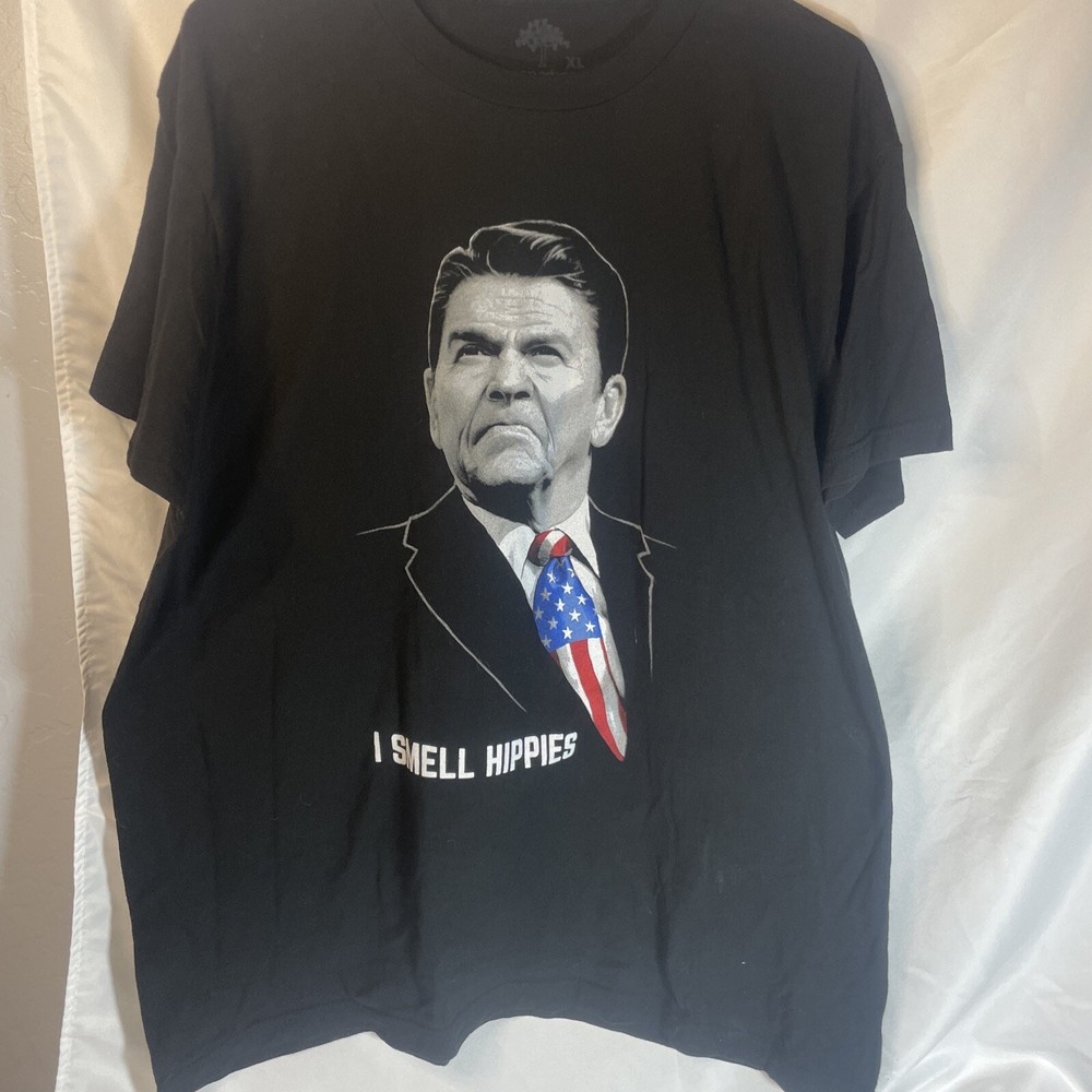 Ann Arbor T-Shirt Company Ronald Reagan I Smell Hippies Men’s XL