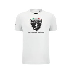 Lamborghini Men’s Sportswear Large Shield T-Shirt White