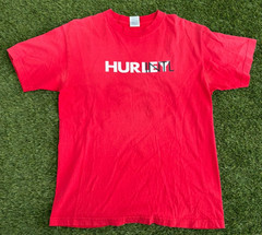 Hurly Intl International Y2K Surf Skate Mens Vintage T Shirt Red Medium