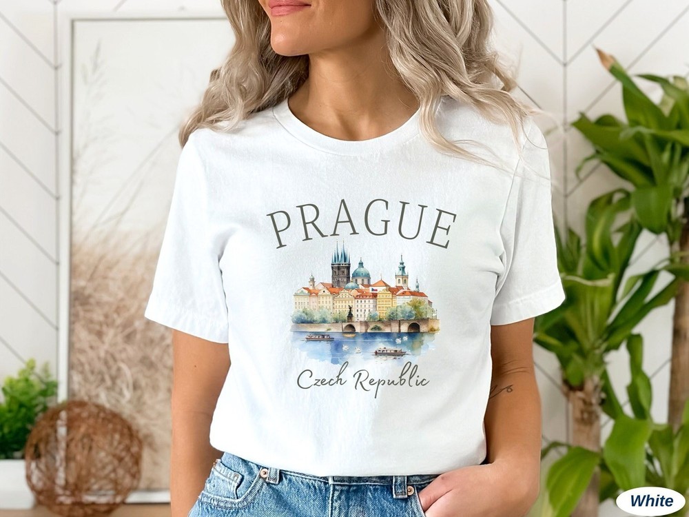Prague T-Shirt Travel Gift for Czech Republic Trip Lovers Souvenir Tee
