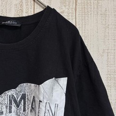 Balmain Metallic Logo Crew Neck T-Shirt Black Cotton, Kurzarm, Large Fit,