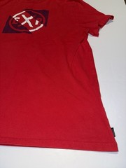Express Men’s Graphic Logo T-Shirt Red Cotton Short Sleeve Size Large