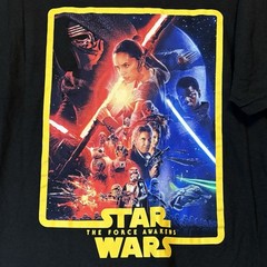 Star Wars T-Shirt The Force Awakens Movie Galaxy Premiere Collection Large