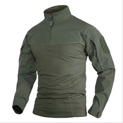 TACVASEN Men’s Long Sleeve Army Tops 1/4 Zip Slim Fit T-Shirts Training Shirts