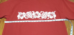 Red Hawaii T shirt with flowers XL NWOT 100% Cotton
