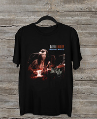 David Lindley Going Solo Signature Short Sleeve Black All Size T-Shirt