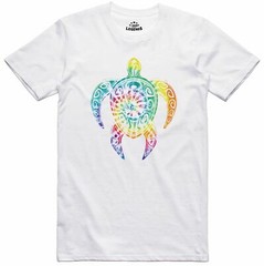 Hippie Tie Dye Style Psychedelic Turtle Nature 100% Cotton Regular Fit T Shirt