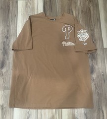 Philadelphia Phillies New Era Tan Logo Select Short Sleeve Fashion T-Shirt XXL