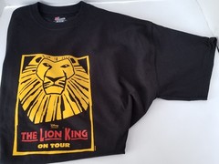 DISNEY 2013 Broadway on Tour LION KING Large Graphic Cotton Tee T-shirt Adult XL