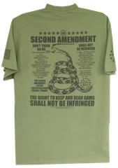 Second Amendment Militia Gadsden Flag Right To Bear Arms T-Shirt Liberty Freedom