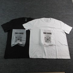 True Classic Shirt Mens 3XL Black White Crew Neck Pocket Tagless 2 Pack NWOT