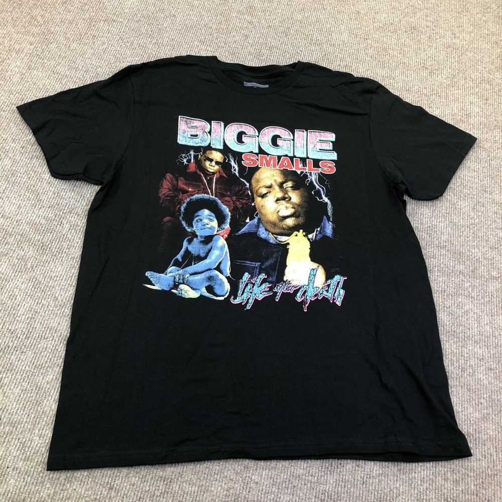 Biggie Smalls Brooklyn Mint Shirt Mens Medium Black Life After Death Tee Tagless
