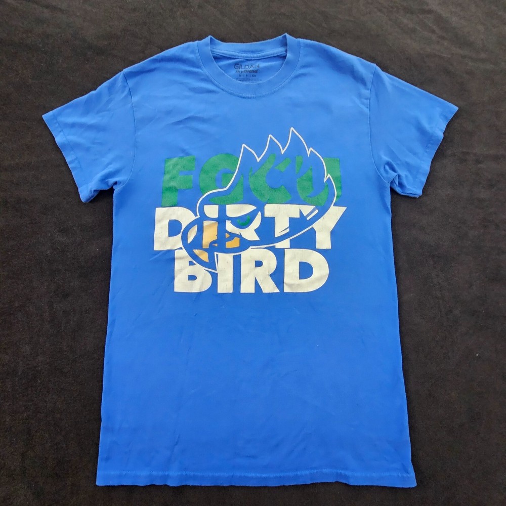 Florida Gulf Coast Dirty Bird Blue Short Sleeve Cotton Blend T-Shirt Men’s S