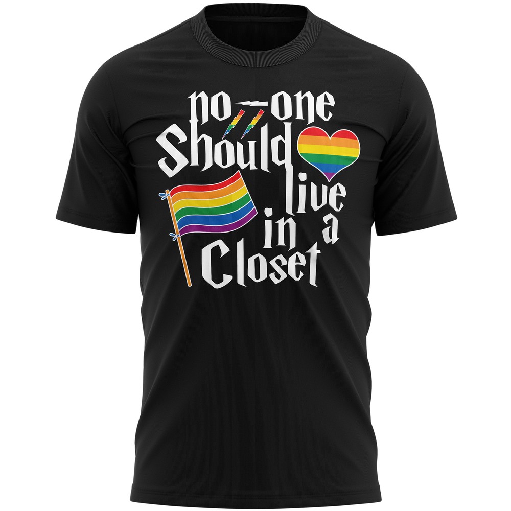 Noone Should live in a Closet T Shirt LGBTQ Gay Pride Month Gifts For Him Non…