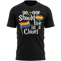 Noone Should live in a Closet T Shirt LGBTQ Gay Pride Month Gifts For Him Non…