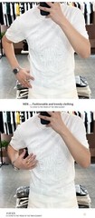 New Fashion Trend Abstract Diamond Rhinestone Knitted Summer Luxury Men T-Shirt
