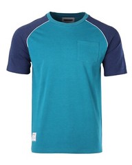 ZIMEGO Mens Short Sleeve Ringer Tee – Color Block Raglan Casual T-Shirt