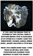 BEAUTIFUL GRAY WHITE ARABIAN ARAB STALLION ART HORSE SHOW LONG T-SHIRT WS309