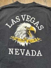 1991 Harley Davidson 3D Emblem The Strong Survive Double Sided Tee Las Vegas XL