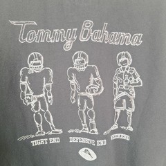 Tommy Bahama Shirt Mens Large Gray Relax Weekend Football Graphic Cotton