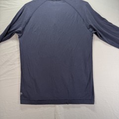 Public Rec Shirt Mens Medium Navy Blue Henley Work Out Stretch Performance