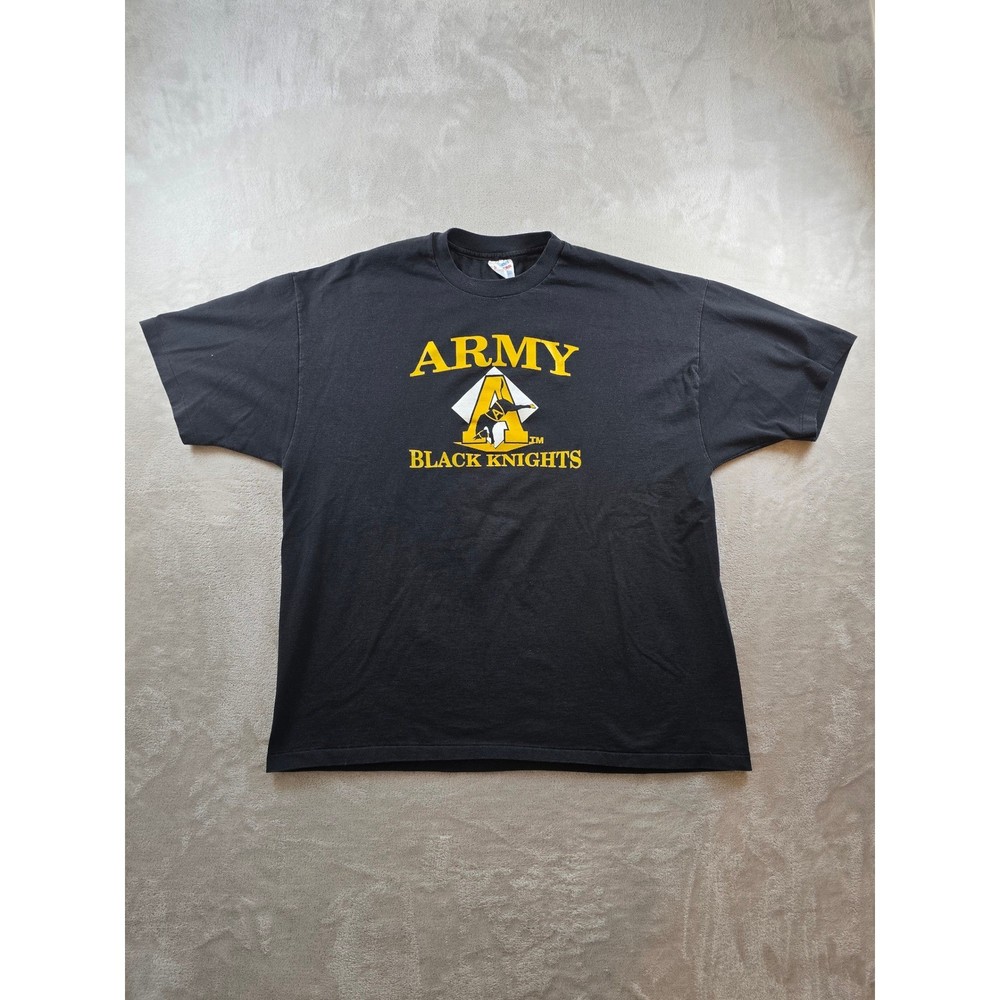Vintage Army Black Knights T Shirt Mens XL Black Cheyenne Rough Riders USA Made