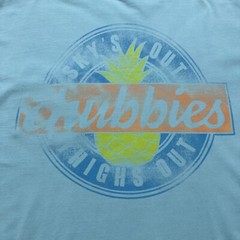 Chubbies Tee Men’s T Shirt Size M Turquoise Short Sleeve Sky’s Out Thighs Out