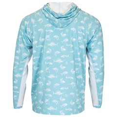 Salt life Fish N Bones Hoodie Sky M SLXUvapor Live Salty Saltlife NWT New