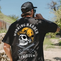 Working Harder Than An Ugly Stripper Printed Men’s T-Shirt Size S-4XL