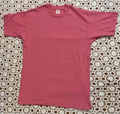 Vtg Retro Fruit Of The Loom Blank Pink T-Shirt Single Stitch USA L Cotton As Is