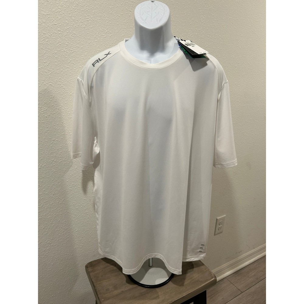 RLX Ralph Lauren Mens Golf Performance T-Shirt White XXL Lightweight Wicking New