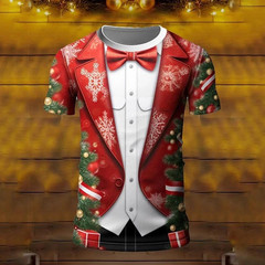 Fashion Merry Christmas 3D Printing Shirt Unisex Full Size Tee Gift D2020