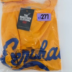 NWT The Marathon Clothing Crenshaw Tee Yellow Blue Short Sleeve Small TMC