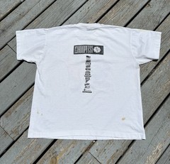 Vintage 90s Hoopfest Basketball Distressed And 1 Tee Shirt Mens Medium White