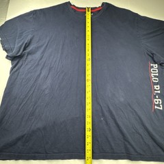 Polo Ralph Lauren Mens T-Shirt 3X Cotton Graphic RL-67 Navy Blue Sporty Tee