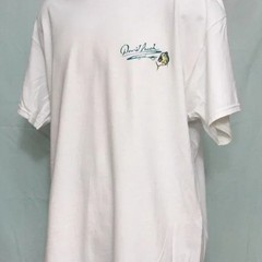 Lady Fisherman Colorful Marlin Mahi Dorado Purple Orchid on Men’s XL T-Shirt