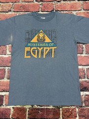 Vintage Mysteries of Egypt T Shirt Sz M Single Stitch Mummy Pyramids USA 90s