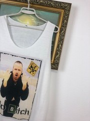 Breaking Bad Jesse Pinkman Shirt Tee Vest Sleveless White Mens Hype Rare Size XL