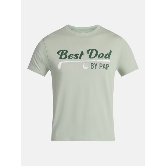 Father’s Day Men’s Best Dad By Par Graphic Tee by Way to Celebrate, Golf 3XL