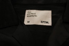 Men’s EPTM. NWT Black Satin Button Front Top Graphic Streetwear M Logo Skull