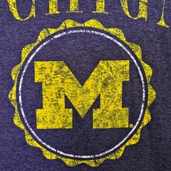 University of Michigan Shirt Men Medium YELLOW Wolverines U of M NCAA Sports NWT