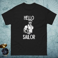 Tom of Finland Style Sailor Mens Shirt Gay Tshirt Hello Sailor T-shirt Gift