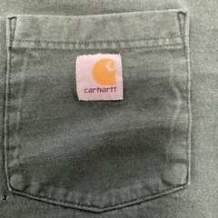 Carhartt K87 Pocket T Shirt XL Tall Green Original Fit Heavyweight USA Work