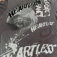Request T Shirt Mens 2XL Gray Streetwear Y2K Grunge Heartless Wraparound