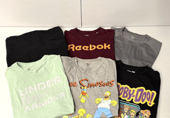 Lot of 6 Under Armour The Simpsons Scooby-Doo Reebok REI Men’s Shirt Size Large