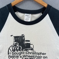 Vintage eBay Shirt Mens Large Raglan 3/4 Sleeve Baseball Christopher Reeves LOL