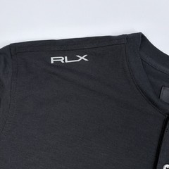 RLX Golf Ralph Lauren Mens Black Long Sleeve Performance Henley Shirt Large NWT