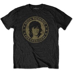 The Rolling Stones – Keith Richards For President – Black T-shirt